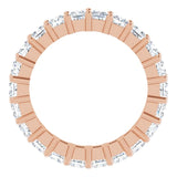 10K Gold Square Lab-Grown Diamond Shared-Prong Eternity Band – 2.75x2.75 mm Stones - Rose Gold - view 2
