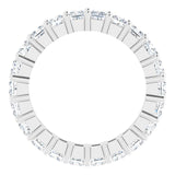 10K Gold Square Natural Diamond Shared-Prong Eternity Band – 2.75x2.75 mm Stones - White Gold - view 2