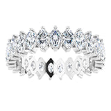 Platinum Marquise Lab-Grown Diamond Shared-Prong Eternity Band – 4.25x2.25 mm Stones - view 3