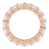 10K Gold Square Lab-Grown Diamond Shared-Prong Eternity Band – 3.5x3.5 mm Stones - Rose Gold - view 2