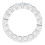 10K Gold Square Lab-Grown Diamond Shared-Prong Eternity Band – 3.5x3.5 mm Stones - White Gold - view 2