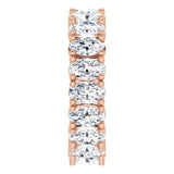 10K Gold Oval Lab-Grown Diamond Shared-Prong Eternity Band – 5x3 mm Stones - Rose Gold - view 4