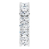 10K Gold Oval Lab-Grown Diamond Shared-Prong Eternity Band – 5x3 mm Stones - White Gold - view 4