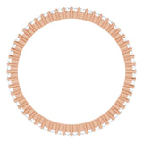 10K Gold Round Natural Diamond Shared-Prong Eternity Band – 1 mm Stones - Rose Gold - view 2