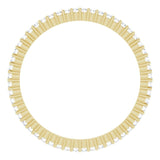 14K Gold Round Lab-Grown Diamond Shared-Prong Eternity Band – 1 mm Stones - Yellow Gold - view 2
