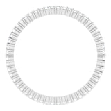 10K Gold Round Natural Diamond Shared-Prong Eternity Band – 1 mm Stones - White Gold - view 2