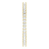 14K Gold Square Lab-Grown Diamond Shared-Prong Eternity Band – 1.25x1.25 mm Stones - Yellow Gold - view 4