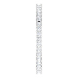 10K Gold Square Lab-Grown Diamond Shared-Prong Eternity Band – 1.25x1.25 mm Stones - White Gold - view 4
