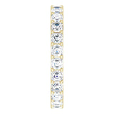 14K Gold Asscher Lab-Grown Diamond Shared-Prong Eternity Band – 2.3x2.3 mm Stones - Yellow Gold - view 4