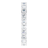 Platinum Asscher Lab-Grown Diamond Shared-Prong Eternity Band – 2.3x2.3 mm Stones - view 4