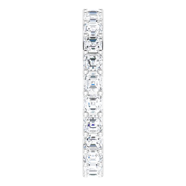 Platinum Asscher Lab-Grown Diamond Shared-Prong Eternity Band – 2.3x2.3 mm Stones - view 4
