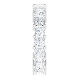 10K Gold Square Natural Diamond Shared-Prong Eternity Band – 3.25x3.25 mm Stones - White Gold - view 4