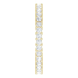 14K Gold Square Lab-Grown Diamond Shared-Prong Eternity Band – 1.5x1.5 mm Stones - Yellow Gold - view 4