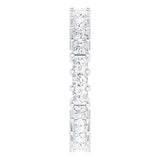 10K Gold Square Natural Diamond Shared-Prong Eternity Band – 2.25x2.25 mm Stones - White Gold - view 4