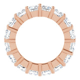 10K Gold Square Lab-Grown Diamond Shared-Prong Eternity Band – 4x4 mm Stones - Rose Gold - view 2