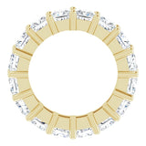 14K Gold Square Lab-Grown Diamond Shared-Prong Eternity Band – 4x4 mm Stones - Yellow Gold - view 2