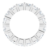 10K Gold Square Lab-Grown Diamond Shared-Prong Eternity Band – 4x4 mm Stones - White Gold - view 2