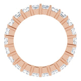 10K Gold Square Lab-Grown Diamond Shared-Prong Eternity Band – 2.75x2.75 mm Stones - Rose Gold - view 2