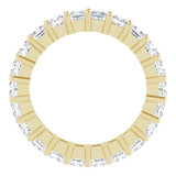 14K Gold Square Lab-Grown Diamond Shared-Prong Eternity Band – 2.75x2.75 mm Stones - Yellow Gold - view 2