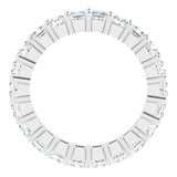10K Gold Square Lab-Grown Diamond Shared-Prong Eternity Band – 2.75x2.75 mm Stones - White Gold - view 2