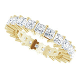 10K Gold Square Lab-Grown Diamond Shared-Prong Eternity Band – 2.5x2.5 mm Stones - Yellow Gold - view 5