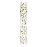 14K Gold Round Lab-Grown Diamond Shared-Prong Eternity Band – 3.2 mm Stones - Yellow Gold - view 4