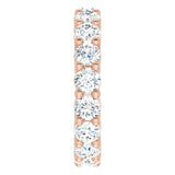 10K Gold Round Lab-Grown Diamond Shared-Prong Eternity Band – 3.5 mm Stones - Rose Gold - view 4