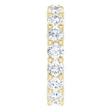 14K Gold Round Lab-Grown Diamond Shared-Prong Eternity Band – 3.5 mm Stones - Yellow Gold - view 4