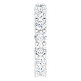 10K Gold Round Lab-Grown Diamond Shared-Prong Eternity Band – 3.5 mm Stones - White Gold - view 4