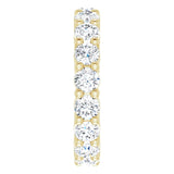14K Gold Round Lab-Grown Diamond Shared-Prong Eternity Band – 3.4 mm Stones - Yellow Gold - view 4