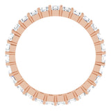 14K Gold Asscher Lab-Grown Diamond Shared-Prong Eternity Band – 2x2 mm Stones - Rose Gold - view 2