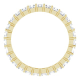 14K Gold Asscher Lab-Grown Diamond Shared-Prong Eternity Band – 2x2 mm Stones - Yellow Gold - view 2