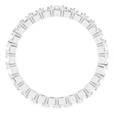 Platinum Asscher Lab-Grown Diamond Shared-Prong Eternity Band – 2x2 mm Stones - view 2