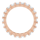 14K Gold Asscher Lab-Grown Diamond Shared-Prong Eternity Band – 2.6x2.6 mm Stones - Rose Gold - view 2