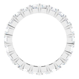 Platinum Asscher Lab-Grown Diamond Shared-Prong Eternity Band – 2.6x2.6 mm Stones - view 2