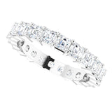 Platinum Asscher Lab-Grown Diamond Shared-Prong Eternity Band – 2.6x2.6 mm Stones - view 5