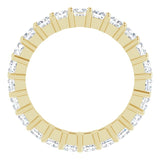 14K Gold Square Lab-Grown Diamond Shared-Prong Eternity Band – 2.5x2.5 mm Stones - Yellow Gold - view 2
