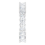 10K Gold Square Natural Diamond Shared-Prong Eternity Band – 2.75x2.75 mm Stones - White Gold - view 4