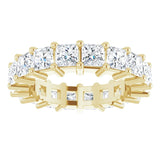 10K Gold Square Lab-Grown Diamond Shared-Prong Eternity Band – 3.25x3.25 mm Stones - Yellow Gold - view 3