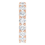 10K Gold Round Lab-Grown Diamond Shared-Prong Eternity Band – 3.5 mm Stones - Rose Gold - view 4