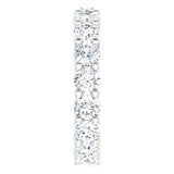 10K Gold Round Lab-Grown Diamond Shared-Prong Eternity Band – 3.5 mm Stones - White Gold - view 4