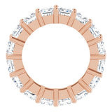 10K Gold Square Lab-Grown Diamond Shared-Prong Eternity Band – 4x4 mm Stones - Rose Gold - view 2
