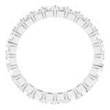 Platinum Asscher Lab-Grown Diamond Shared-Prong Eternity Band – 2.3x2.3 mm Stones - view 2