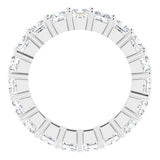 10K Gold Square Natural Diamond Shared-Prong Eternity Band – 3.25x3.25 mm Stones - White Gold - view 2