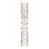 10K Gold Square Lab-Grown Diamond Shared-Prong Eternity Band – 2.5x2.5 mm Stones - Rose Gold - view 4