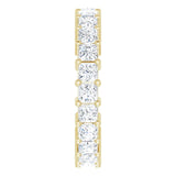 10K Gold Square Natural Diamond Shared-Prong Eternity Band – 2.5x2.5 mm Stones - Yellow Gold - view 4