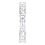 10K Gold Square Lab-Grown Diamond Shared-Prong Eternity Band – 2.5x2.5 mm Stones - White Gold - view 4