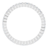 10K Gold Square Lab-Grown Diamond Shared-Prong Eternity Band – 1.25x1.25 mm Stones - White Gold - view 2