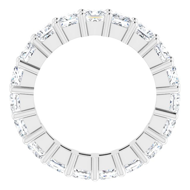 10K Gold Square Natural Diamond Shared-Prong Eternity Band – 3.25x3.25 mm Stones - White Gold - view 2