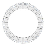 10K Gold Square Lab-Grown Diamond Shared-Prong Eternity Band – 3x3 mm Stones - White Gold - view 2